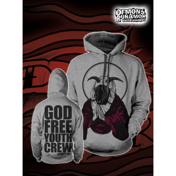 God Free Youth - Goat Mary HOODED SWEATER SIZE XXL